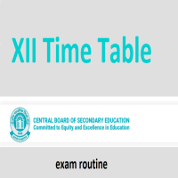 CBSE Board 12th Time Table